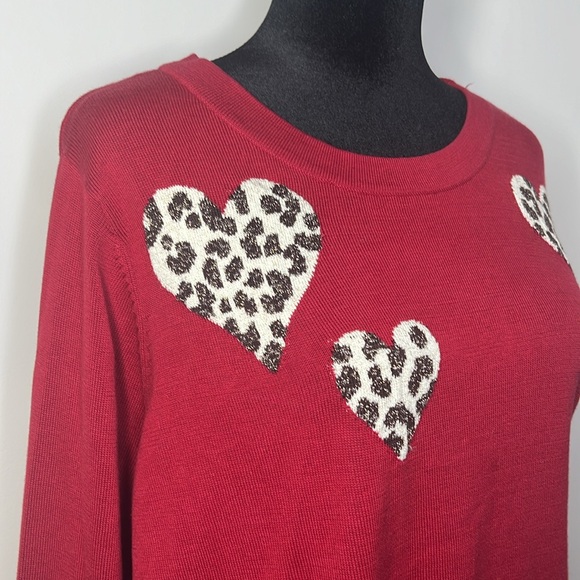 Quacker Factory Women’s Red Sweater Size 1X - Picture 3 of 9